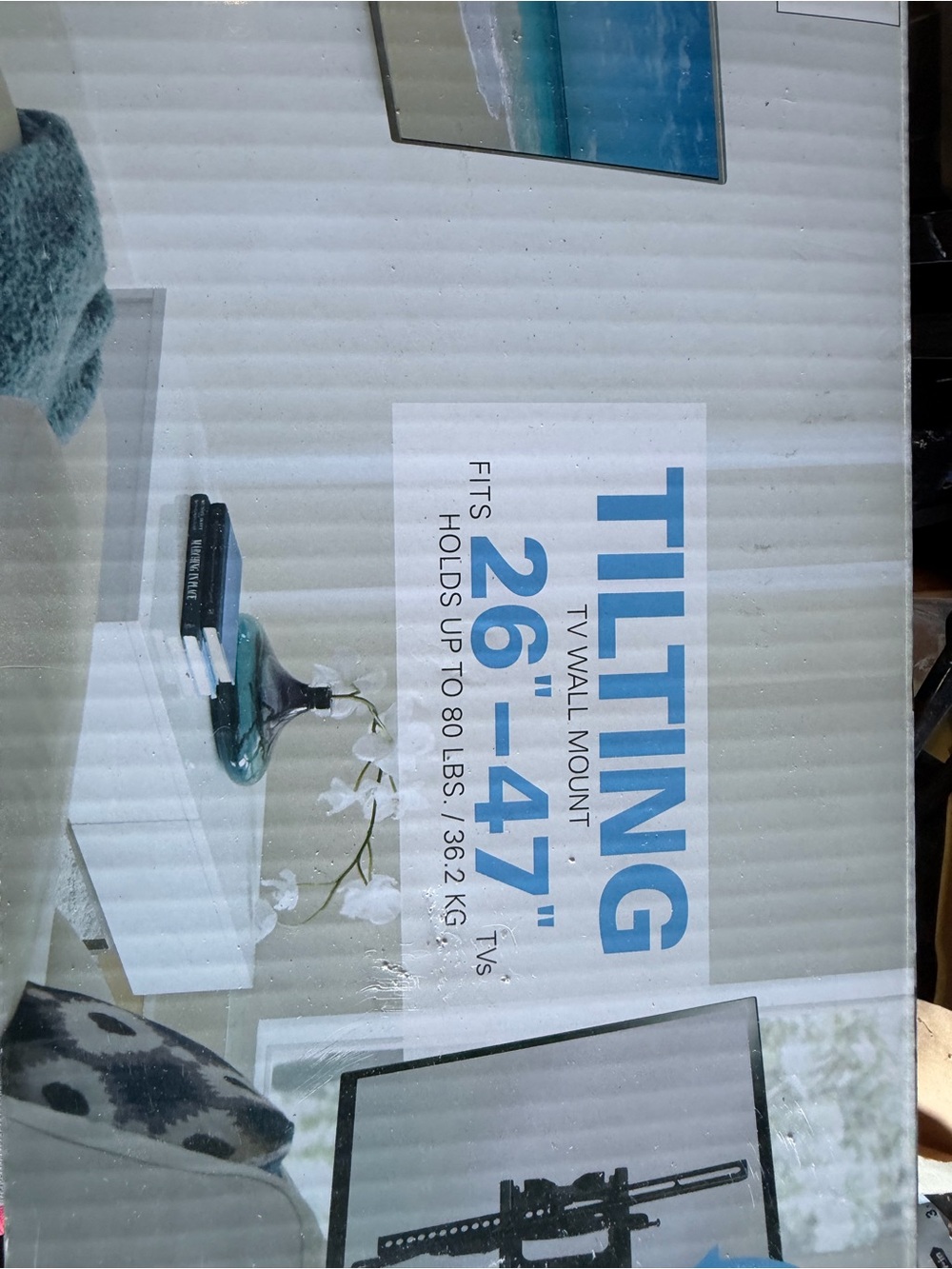 Sanuk Tilting TV Wall Mount with Blue Accents